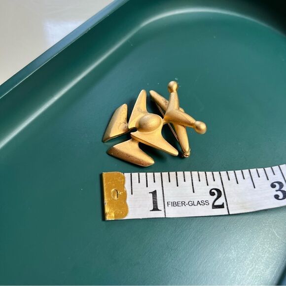 Vintage Greek Revival Star of David MCM modernist Brutalist Brooch 2 Piece Lot - Picture 3 of 5